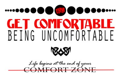 Out of Comfort Zone black red